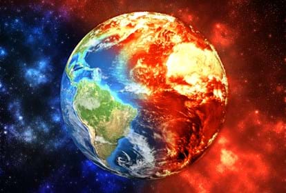 Planet Earth - ecology concept, global warming concept, the effect of environment climate change. Elements of this image furnished by NASA