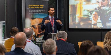 Paul McLaren, Production Director for BAE Systems and new Chair of Made Smarter North West’s Steering Group speaking at the Made Smarter 4.0 Impact Showcase event.