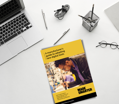Made Smarter A guide manufacturers guide to adopting digital technology on a desk