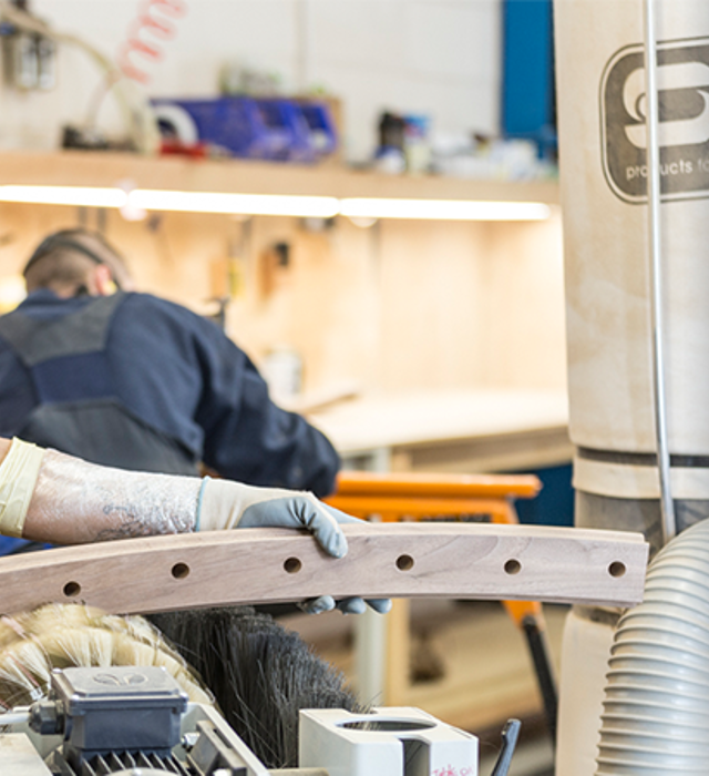 Hero banner - Engineer working to shape a product at Handrail Creations