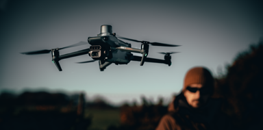 Man flying heliguy drone