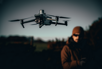 Man flying heliguy drone