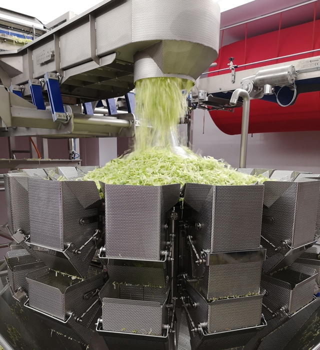 Production line in operation at Len Wright Salads