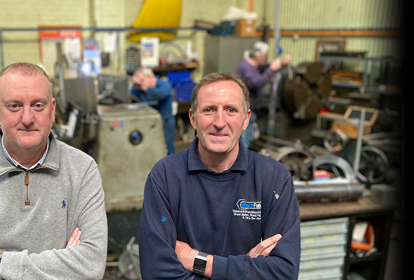 Hero banner - Senior leaders at MachFab stood inside premises